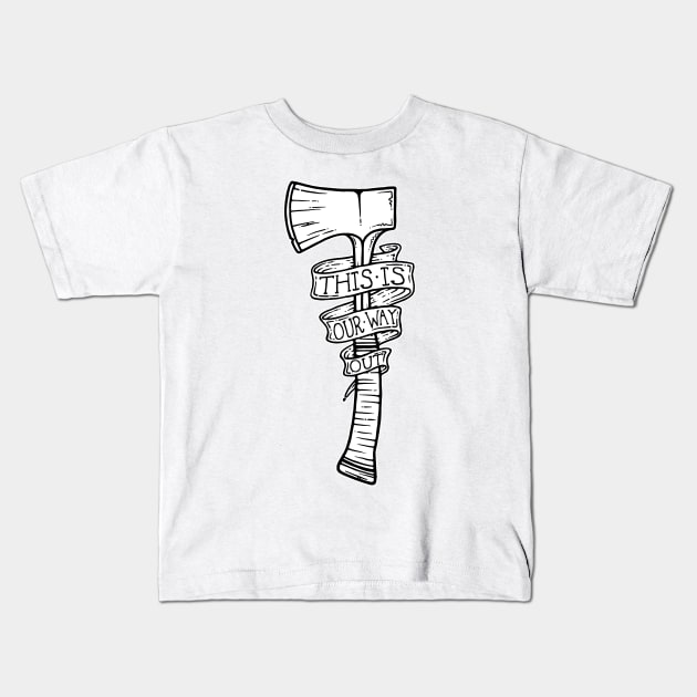 Way Out Kids T-Shirt by CharlieWizzard